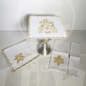 Conjunto de Altar Bordado Linho/Algodão JHS