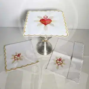 Conjunto de Altar Bordado Linho/Algodão SCJ