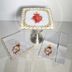 Conjunto de Altar Bordado Linho/Algodão SCJ