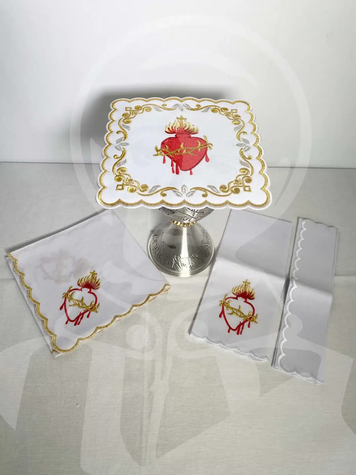 Conjunto de Altar Bordado Linho/Algodão SCJ