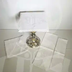 Conjunto de Altar Bordado Branco - Linho/Algodão JHS