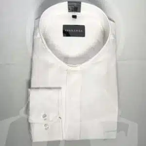 Camisa com Cabeção de Algodão Australiano - Manga Comprida - Branco
