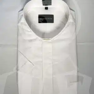 Camisa com Cabeção de Algodão Australiano - Manga Curta - Branco