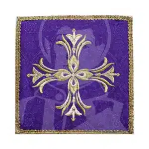 Pala Tecido Damasco com Bordado - Roxo