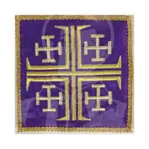 Pala Tecido Damasco com Bordado - Roxo
