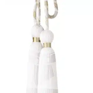 Cíngulo Torcido Dourado - 4mt - Branco